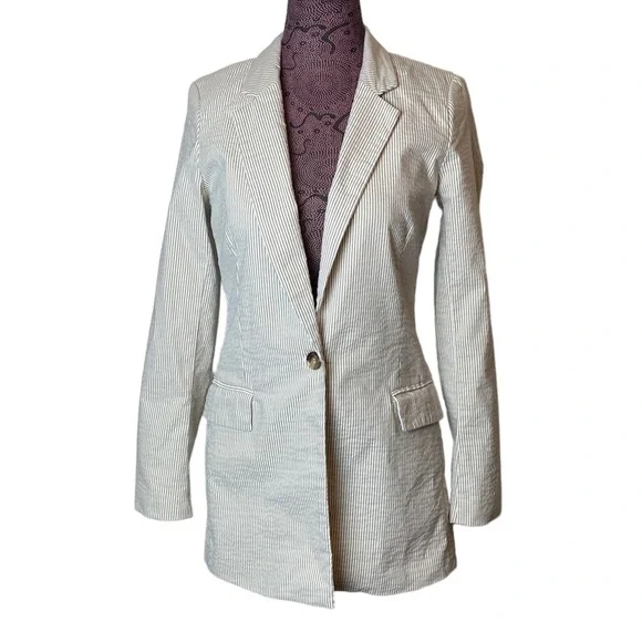 Joie White Striped Blazer - Picture 6 of 6